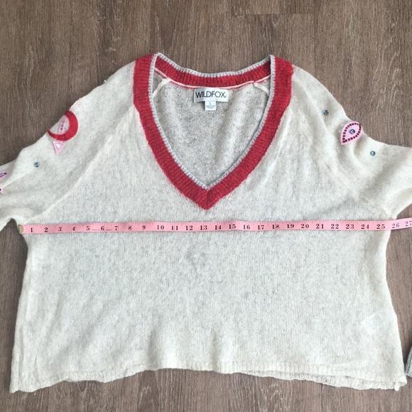 Wildfox Power Icons Quincy Sweater - in Vintage Lace - Picture 8 of 16